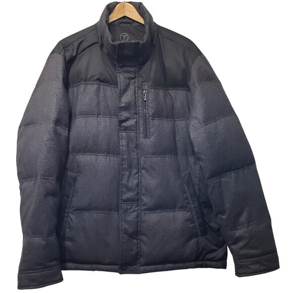 Tumi T-Tech Men's Size Large Down Filled Coat Quilted L8GRB Black *Missing Hood* - Picture 1 of 16